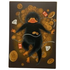 Displate Fantastic Beasts Niffler Metal Poster Brown 12.5x8.75in